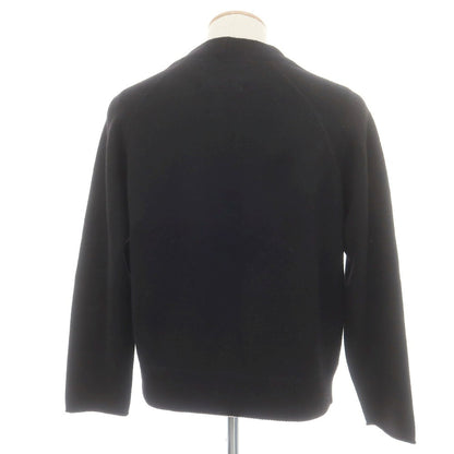 【中古】マーガレットハウエル MARGARET HOWELL ウール クルーネック プルオーバーニット ブラック【 M 】【 状態ランクB 】【 メンズ 】