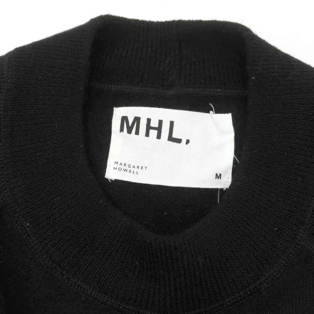 【中古】マーガレットハウエル MARGARET HOWELL ウール クルーネック プルオーバーニット ブラック【 M 】【 状態ランクB 】【 メンズ 】