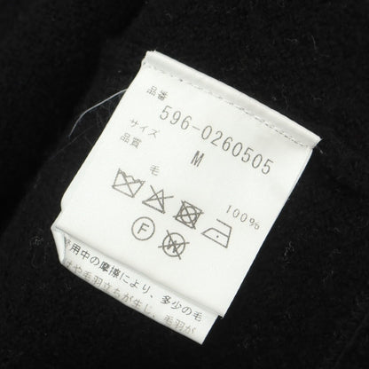 【中古】マーガレットハウエル MARGARET HOWELL ウール クルーネック プルオーバーニット ブラック【 M 】【 状態ランクB 】【 メンズ 】