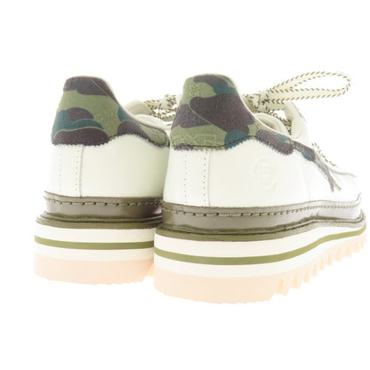 【中古】【未使用】クロット CLOT × A BATHING APE adidas Superstar スニーカー ホワイト系xオリーブ【 27.5 】【 状態ランクS 】【 メンズ 】