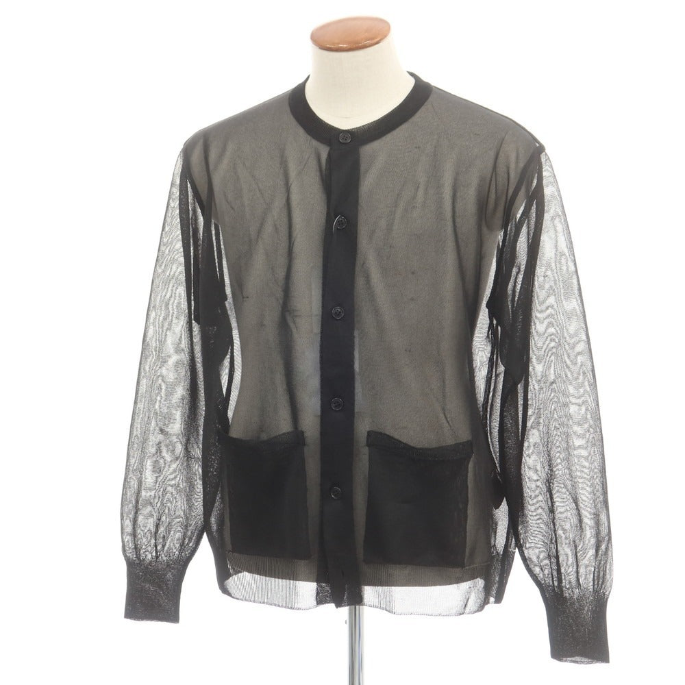 【中古】シュタイン ssstein ナイロンポリエステル シースルーニット カーディガン ブラック【 M 】【 状態ランクB 】【 メンズ 】