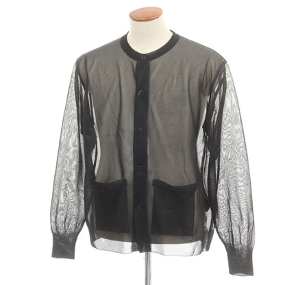 【中古】シュタイン ssstein ナイロンポリエステル シースルーニット カーディガン ブラック【 M 】【 状態ランクB 】【 メンズ 】