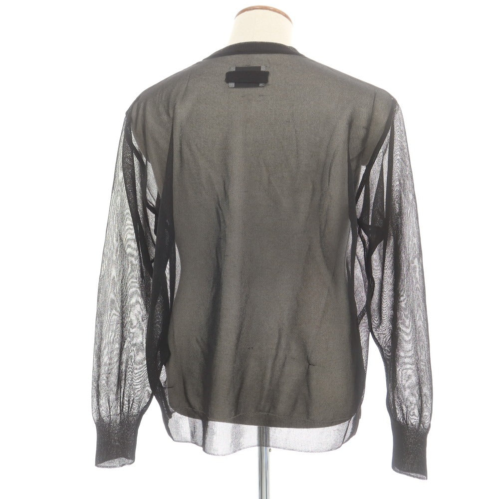 【中古】シュタイン ssstein ナイロンポリエステル シースルーニット カーディガン ブラック【 M 】【 状態ランクB 】【 メンズ 】