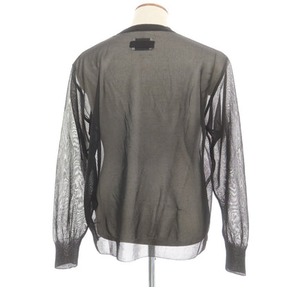 【中古】シュタイン ssstein ナイロンポリエステル シースルーニット カーディガン ブラック【 M 】【 状態ランクB 】【 メンズ 】