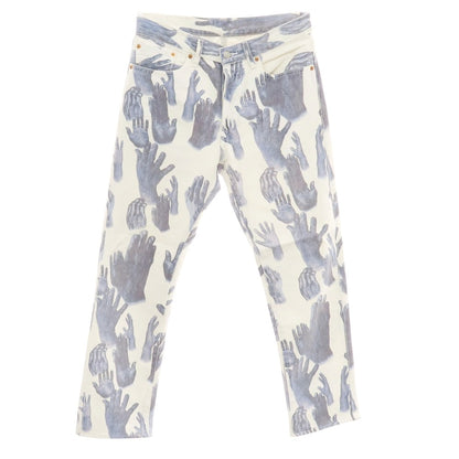 【中古】デニムティアーズ DENIM TEARS × Levi’s 501 DT コットン デニムパンツ ホワイトxネイビー【 32 】【 状態ランクB 】【 メンズ 】