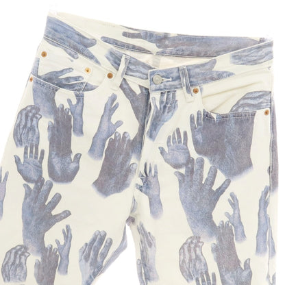 【中古】デニムティアーズ DENIM TEARS × Levi’s 501 DT コットン デニムパンツ ホワイトxネイビー【 32 】【 状態ランクB 】【 メンズ 】