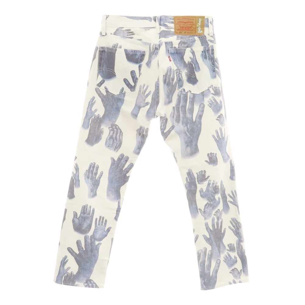 【中古】デニムティアーズ DENIM TEARS × Levi’s 501 DT コットン デニムパンツ ホワイトxネイビー【 32 】【 状態ランクB 】【 メンズ 】