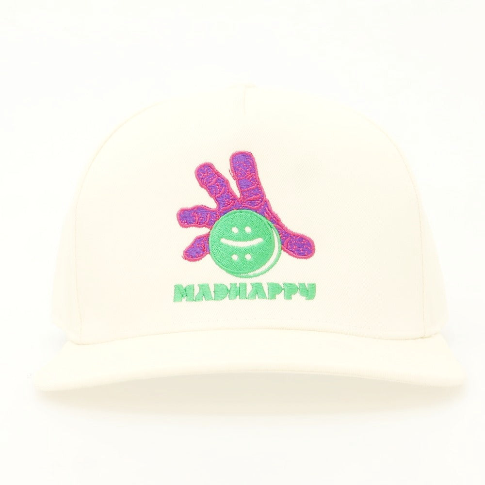 【中古】マッドハッピー Madhappy × DOVER STREET MARKET GINZA コットン キャップ オフホワイト【 状態ランクA 】【 メンズ 】