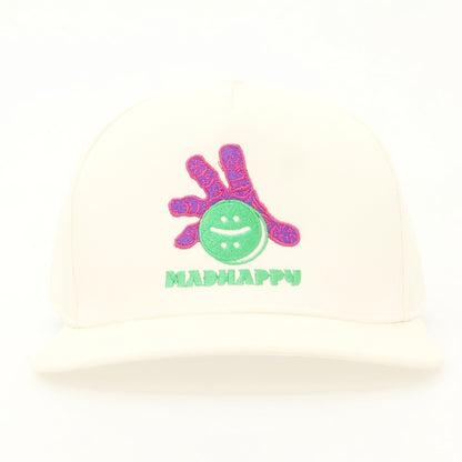 【中古】マッドハッピー Madhappy × DOVER STREET MARKET GINZA コットン キャップ オフホワイト【 状態ランクA 】【 メンズ 】