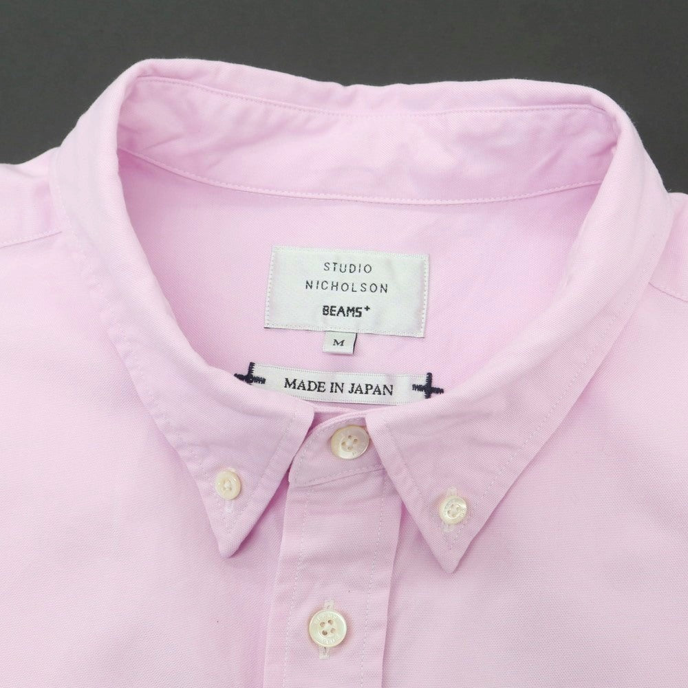 【中古】スタジオニコルソン STUDIO NICHOLSON BEAMS PLUS別注 2025年秋冬 オックスフォード ボタンダウン カジュアルシャツ ピンク【 M 】【 状態ランクB 】【 メンズ 】