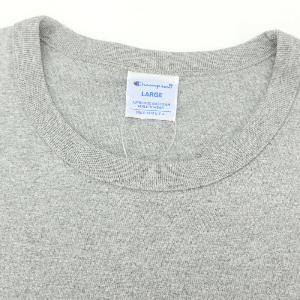 【中古】チャンピオン Champion × MIN-NANO × BEAMS コットン クルーネック ポケット 半袖Ｔシャツ グレー【 L 】【 状態ランクB 】【 メンズ 】