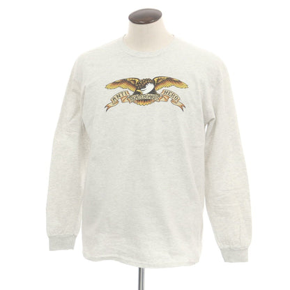 【中古】アンタイヒーロー ANTI HERO コットン クルーネック 長袖Ｔシャツ アッシュグレー【 L 】【 状態ランクB 】【 メンズ 】
