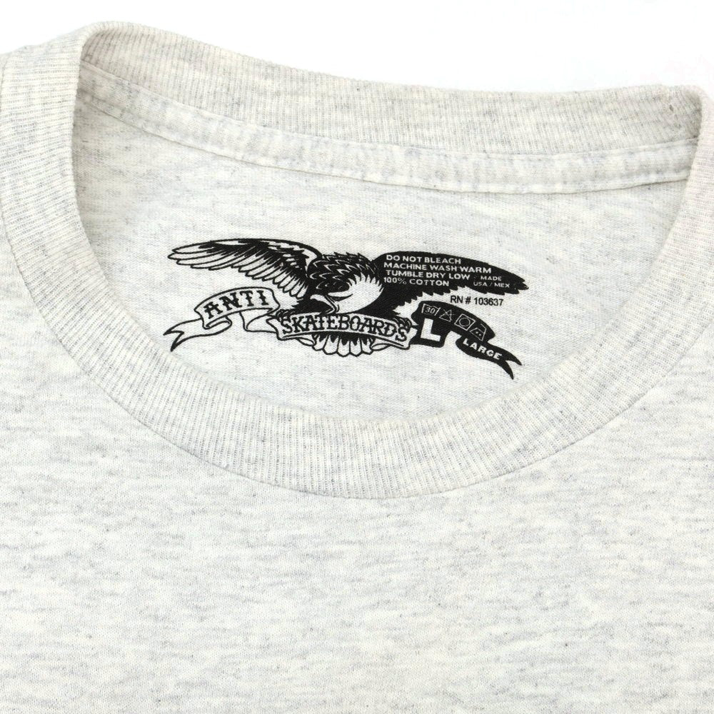 【中古】アンタイヒーロー ANTI HERO コットン クルーネック 長袖Ｔシャツ アッシュグレー【 L 】【 状態ランクB 】【 メンズ 】