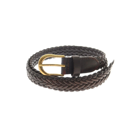 【中古】ビームスプラス BEAMS PLUS レザー メッシュベルト ダークブラウンxゴールド【 34 】【 状態ランクB 】【 メンズ 】