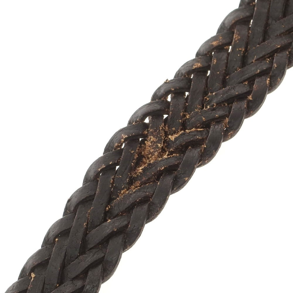 【中古】ビームスプラス BEAMS PLUS レザー メッシュベルト ダークブラウンxゴールド【 34 】【 状態ランクB 】【 メンズ 】