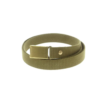 【中古】ビームスプラス BEAMS PLUS プレート キャンバス ベルト オリーブxゴールド【 L 】【 状態ランクA 】【 メンズ 】