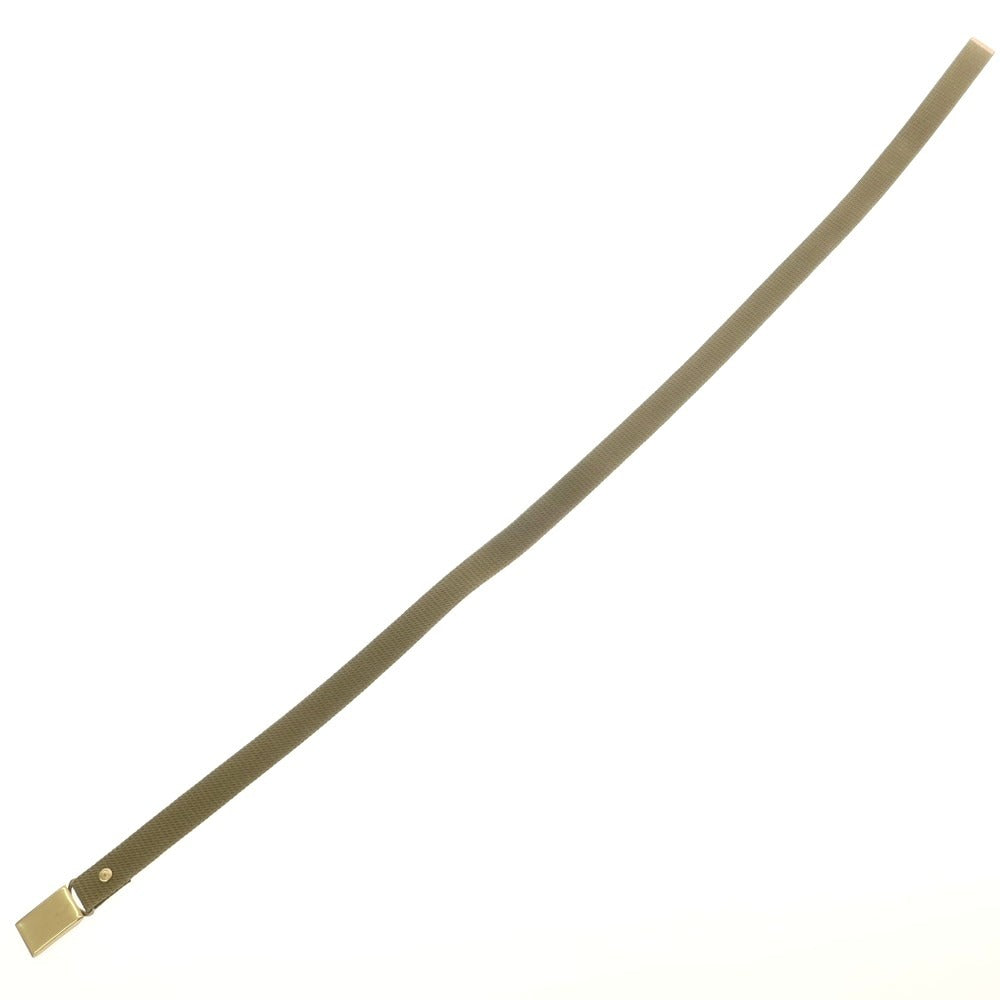 【中古】ビームスプラス BEAMS PLUS プレート キャンバス ベルト オリーブxゴールド【 サイズL 】【 状態ランクA 】【 メンズ 】 [BPD]