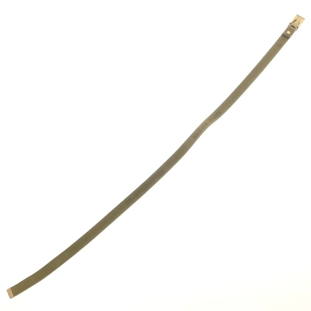 【中古】ビームスプラス BEAMS PLUS プレート キャンバス ベルト オリーブxゴールド【 サイズL 】【 状態ランクA 】【 メンズ 】 [BPD]