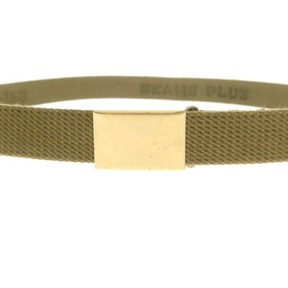 【中古】ビームスプラス BEAMS PLUS プレート キャンバス ベルト オリーブxゴールド【 L 】【 状態ランクA 】【 メンズ 】