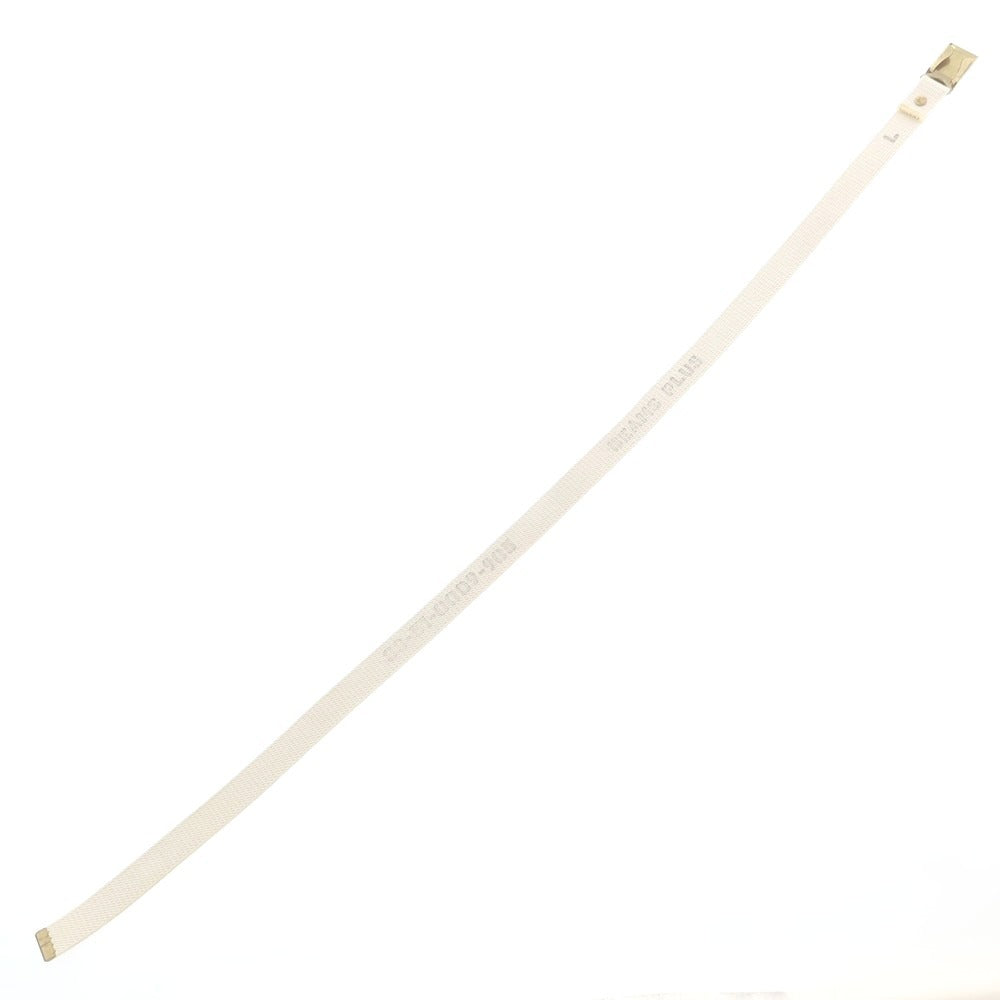 【中古】ビームスプラス BEAMS PLUS プレート キャンバス ベルト オフホワイトxゴールド【 L 】【 状態ランクA 】【 メンズ 】