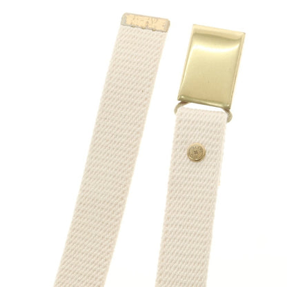 【中古】ビームスプラス BEAMS PLUS プレート キャンバス ベルト オフホワイトxゴールド【 L 】【 状態ランクA 】【 メンズ 】