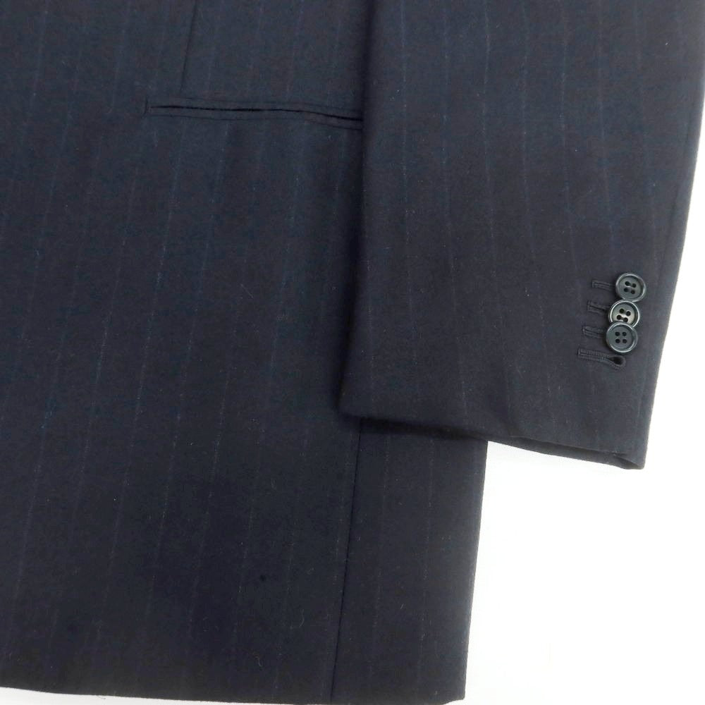 【中古】キートン Kiton SUPER180’S 14micron ウール ストライプ 3つボタンスーツ ネイビー【 50 】【 状態ランクB 】【 メンズ 】