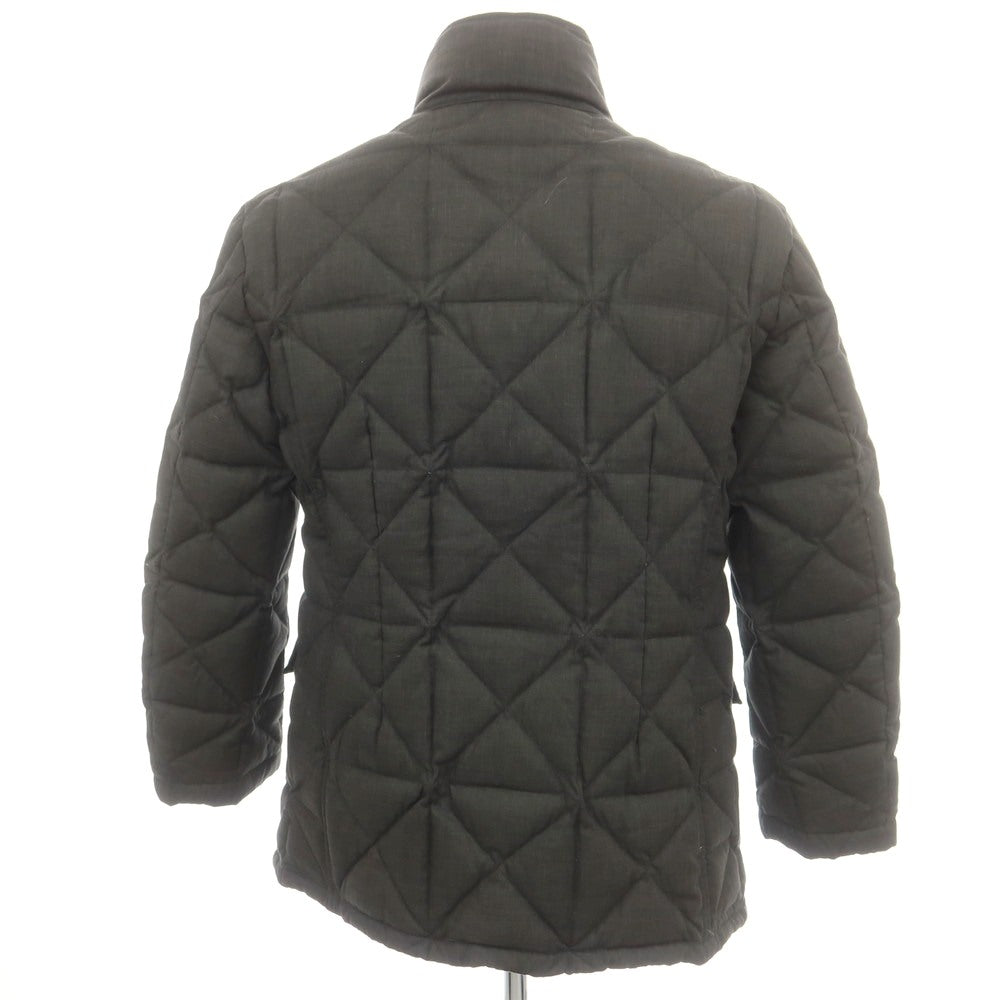 【中古】アルマーニ コレッツォーニ ARMANI COLLEZIONI ポリエステルウール スタンドカラー キルティング ダウンジャケット ダークグレー【サイズ52】【 状態ランクC 】【 メンズ 】[CPD]