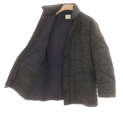 【中古】アルマーニ コレッツォーニ ARMANI COLLEZIONI ポリエステルウール スタンドカラー キルティング ダウンジャケット ダークグレー【 52 】【 状態ランクC 】【 メンズ 】