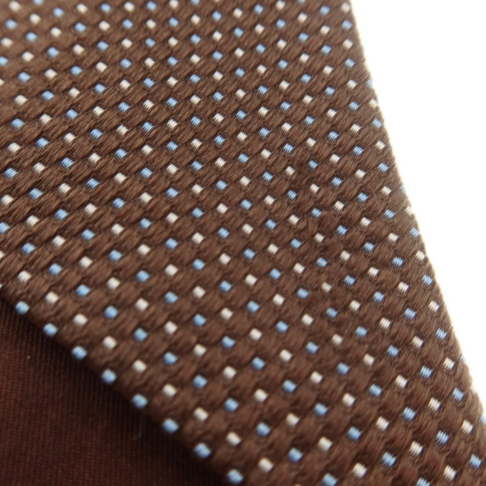 【中古】チェーザレ アットリーニ Cesare Attolini シルク ドット柄ネクタイ ブラウン【 状態ランクB 】【 メンズ 】