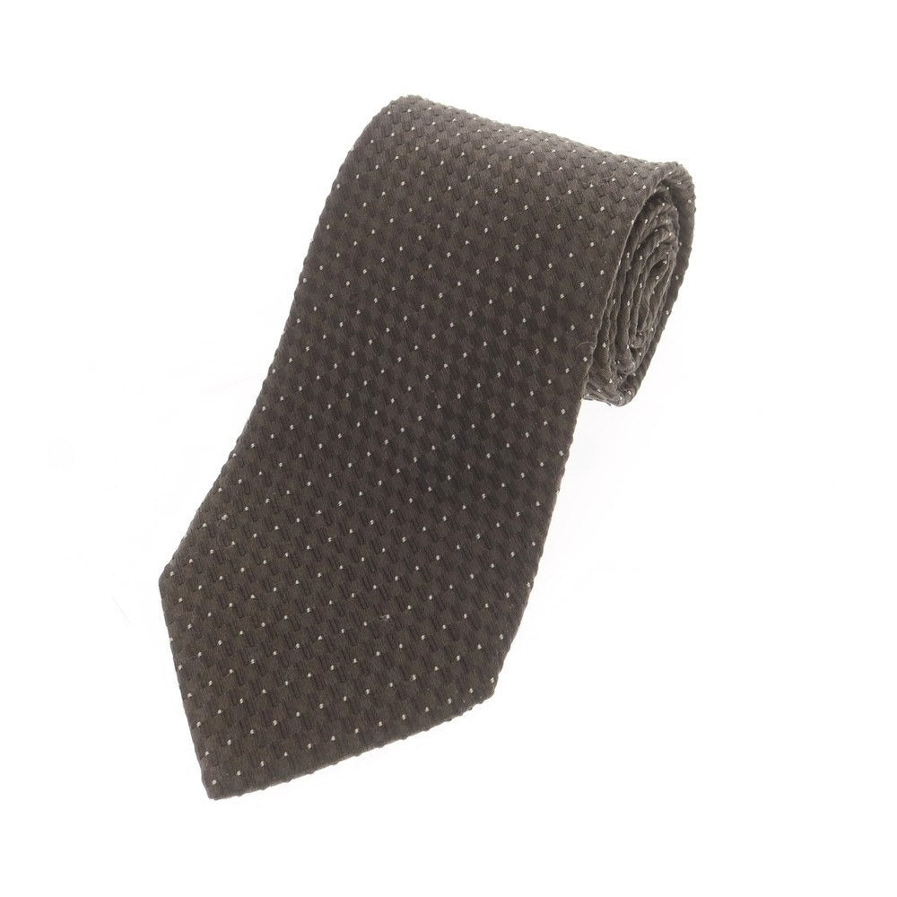 【中古】アルマーニ コレッツォーニ ARMANI COLLEZIONI シルクアセテート ドット柄ネクタイ ブラウン【 状態ランクB 】【 メンズ 】