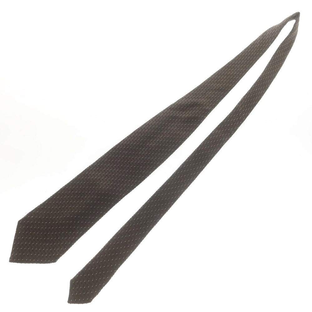 【中古】アルマーニ コレッツォーニ ARMANI COLLEZIONI シルクアセテート ドット柄ネクタイ ブラウン【 状態ランクB 】【 メンズ 】