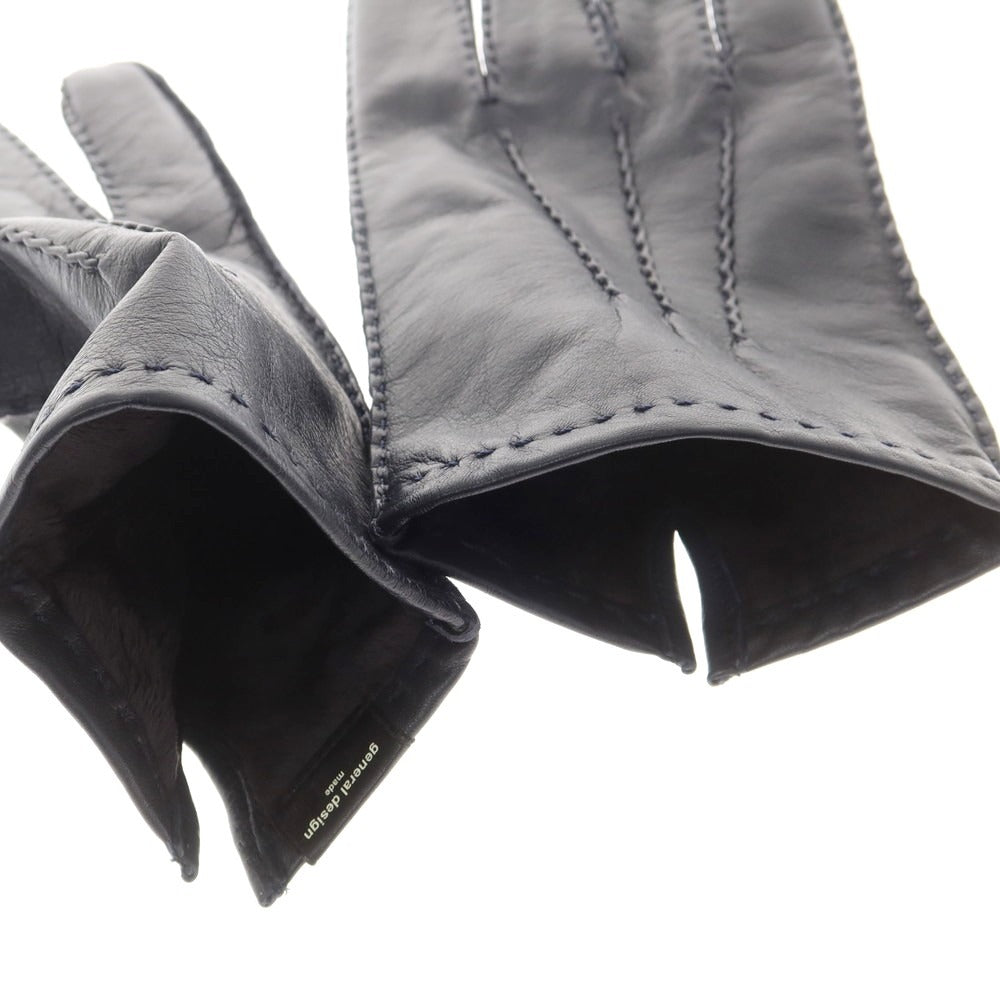 【中古】ジェネラルデザイン general design レザー マイクロボアライニング 手袋 グローブ ネイビー【 表記なし 】【 状態ランクA 】【 メンズ 】