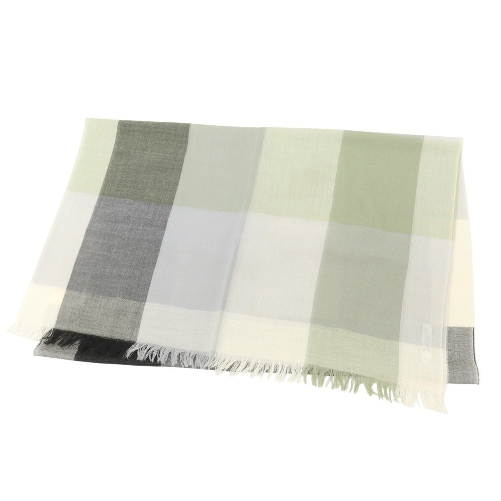 【中古】ジョンストンズ JOHNSTONS ウール ストール セージxグレー【 状態ランクA 】【 メンズ 】