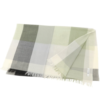 【中古】ジョンストンズ JOHNSTONS ウール ストール セージxグレー【 状態ランクA 】【 メンズ 】