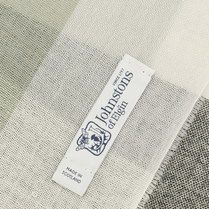 【中古】ジョンストンズ JOHNSTONS ウール ストール セージxグレー【 状態ランクA 】【 メンズ 】