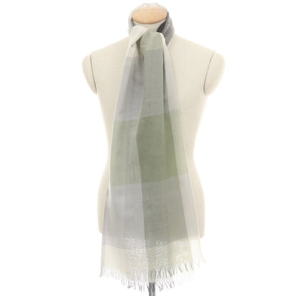 【中古】ジョンストンズ JOHNSTONS ウール ストール セージxグレー【 状態ランクA 】【 メンズ 】