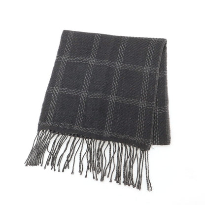 【中古】アルマーニ コレッツォーニ ARMANI COLLEZIONI ウール マフラー ダークグレー系【 状態ランクB 】【 メンズ 】