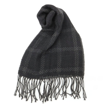 【中古】アルマーニ コレッツォーニ ARMANI COLLEZIONI ウール マフラー ダークグレー系【 状態ランクB 】【 メンズ 】