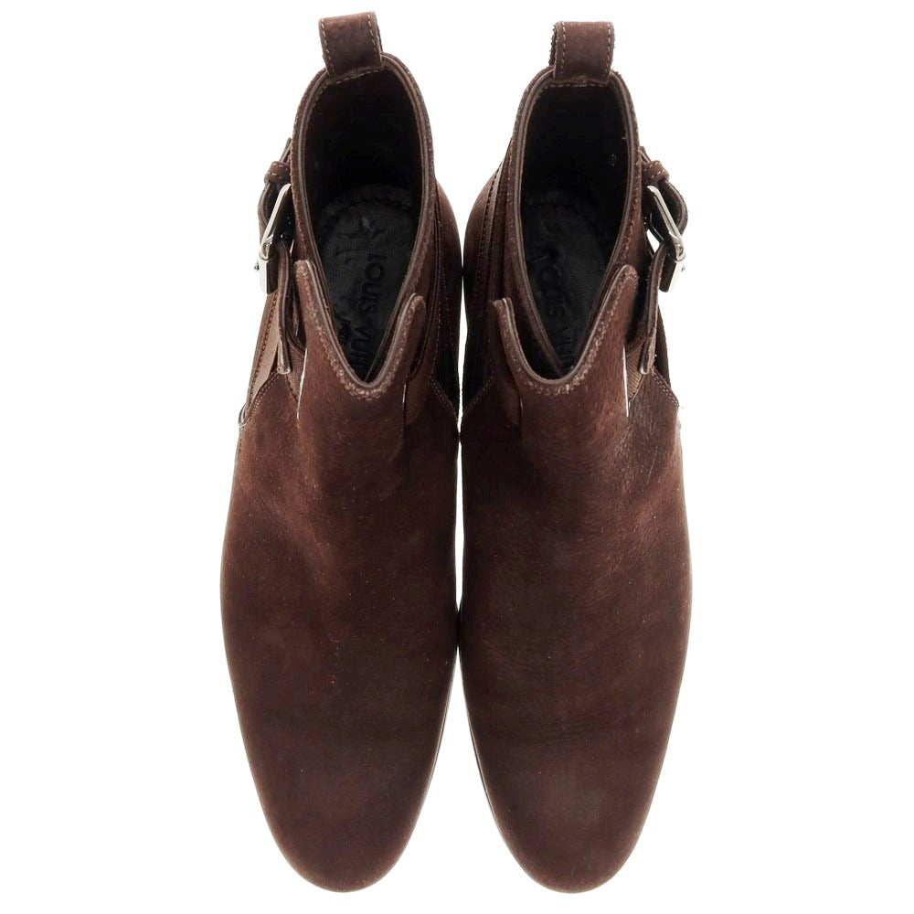 【中古】ルイ ヴィトン LOUIS VUITTON ヌバック ジョッパーブーツ ダークブラウン【 5 】【 状態ランクA 】【 メンズ 】