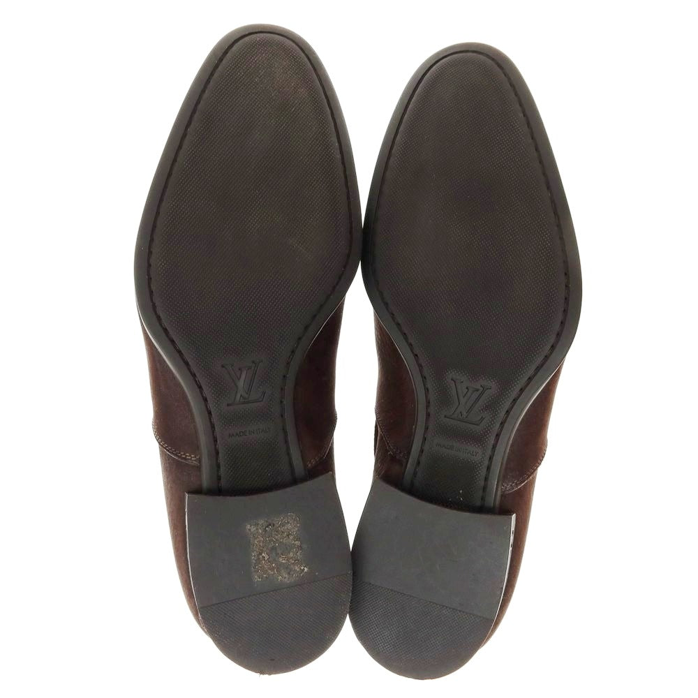 【中古】ルイ ヴィトン LOUIS VUITTON ヌバック ジョッパーブーツ ダークブラウン【 5 】【 状態ランクA 】【 メンズ 】