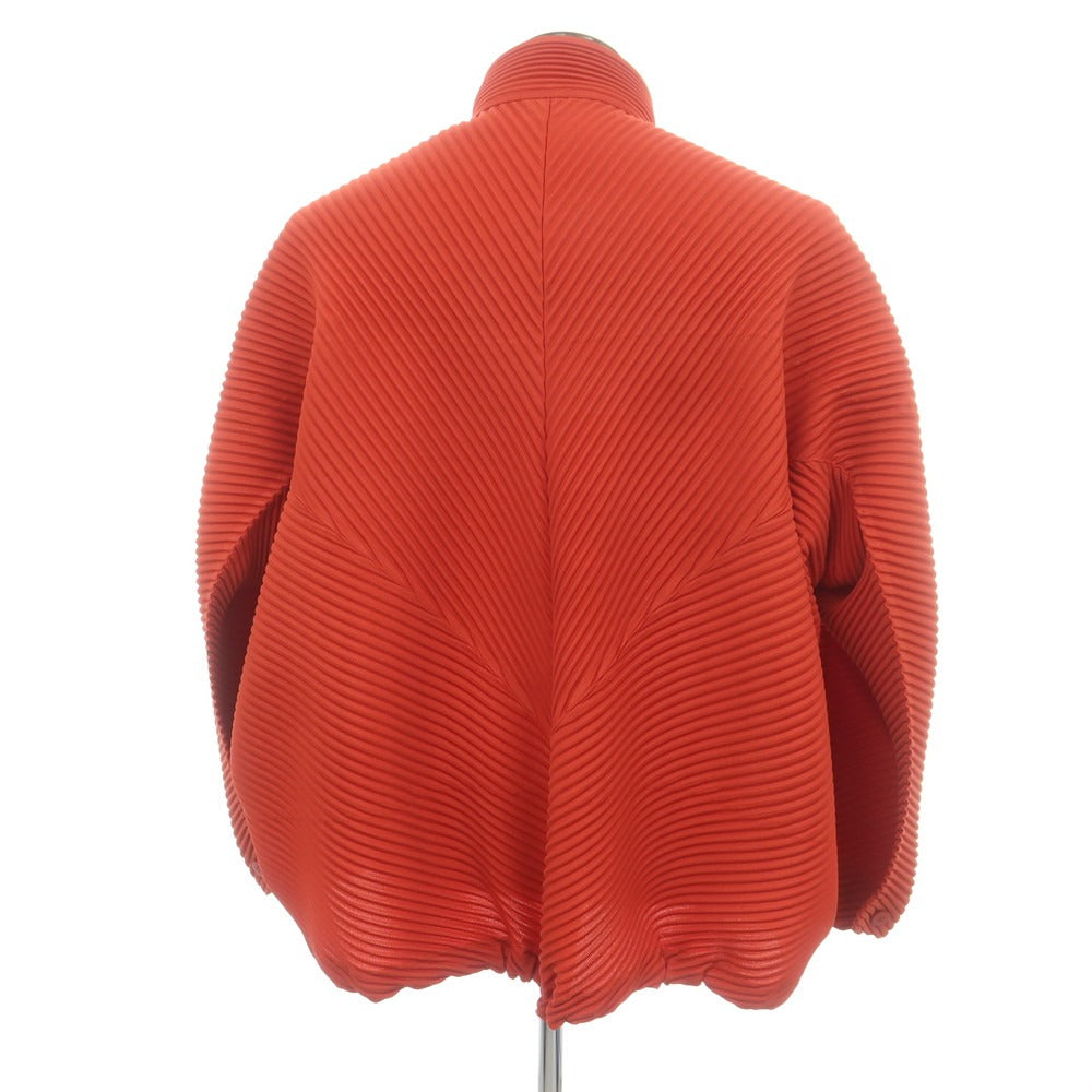【中古】オム プリッセ イッセイミヤケ HOMME PLISSE ISSEY MIYAKE 2025年秋冬 ポリエステル系 プリーツ ブルゾン オレンジ【 表記なし（L位） 】【 状態ランクA 】【 メンズ 】