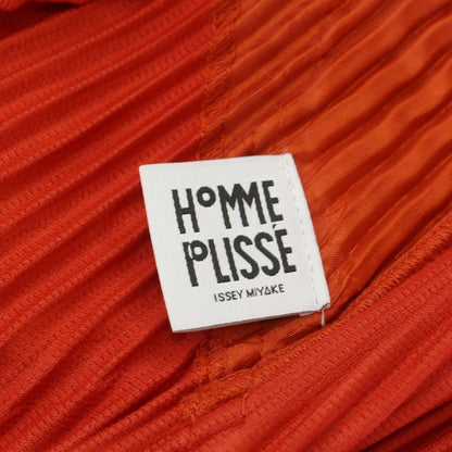 【中古】オム プリッセ イッセイミヤケ HOMME PLISSE ISSEY MIYAKE 2025年秋冬 ポリエステル系 プリーツ ブルゾン オレンジ【 表記なし（L位） 】【 状態ランクA 】【 メンズ 】