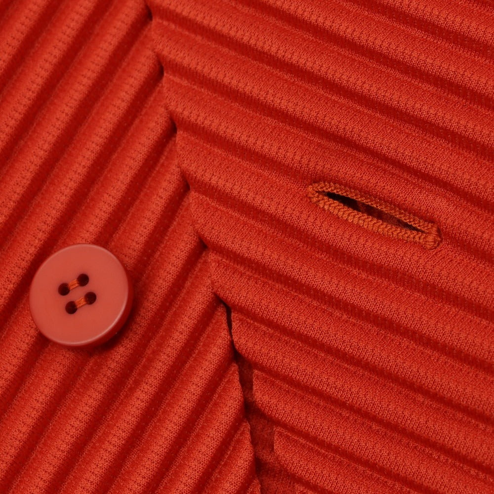 【中古】オム プリッセ イッセイミヤケ HOMME PLISSE ISSEY MIYAKE 2025年秋冬 ポリエステル系 プリーツ ブルゾン オレンジ【 表記なし（L位） 】【 状態ランクA 】【 メンズ 】