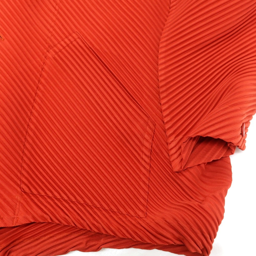 【中古】オム プリッセ イッセイミヤケ HOMME PLISSE ISSEY MIYAKE 2025年秋冬 ポリエステル系 プリーツ ブルゾン オレンジ【 表記なし（L位） 】【 状態ランクA 】【 メンズ 】