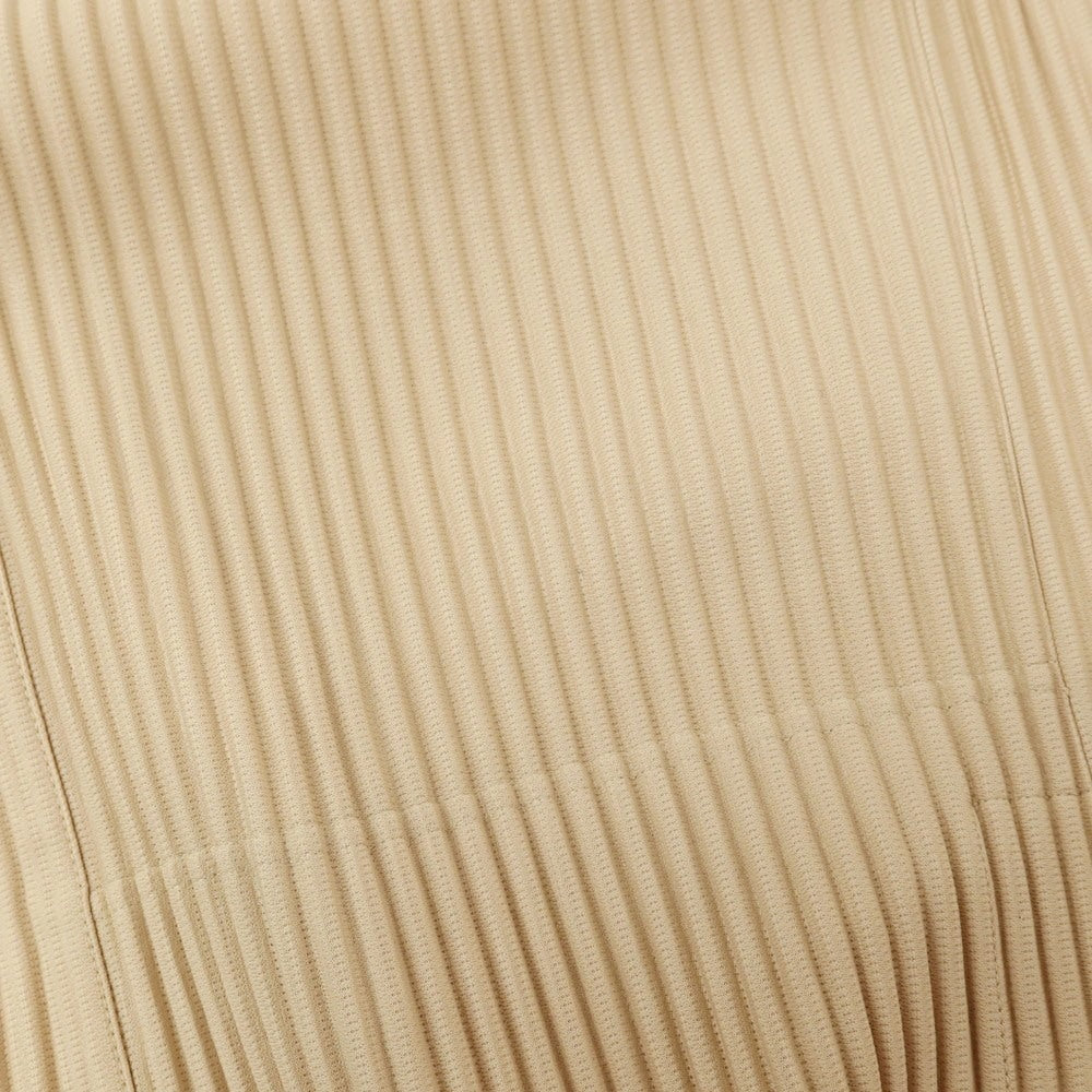 【中古】オム プリッセ イッセイミヤケ HOMME PLISSE ISSEY MIYAKE 2025年秋冬 ポリエステル系 プリーツ フーデッドコート ベージュ【サイズ表記なし（L位）】【 状態ランクA 】【 メンズ 】[BPD]