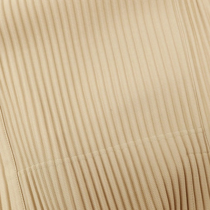 【中古】オム プリッセ イッセイミヤケ HOMME PLISSE ISSEY MIYAKE 2025年秋冬 ポリエステル系 プリーツ フーデッドコート ベージュ【サイズ表記なし（L位）】【 状態ランクA 】【 メンズ 】