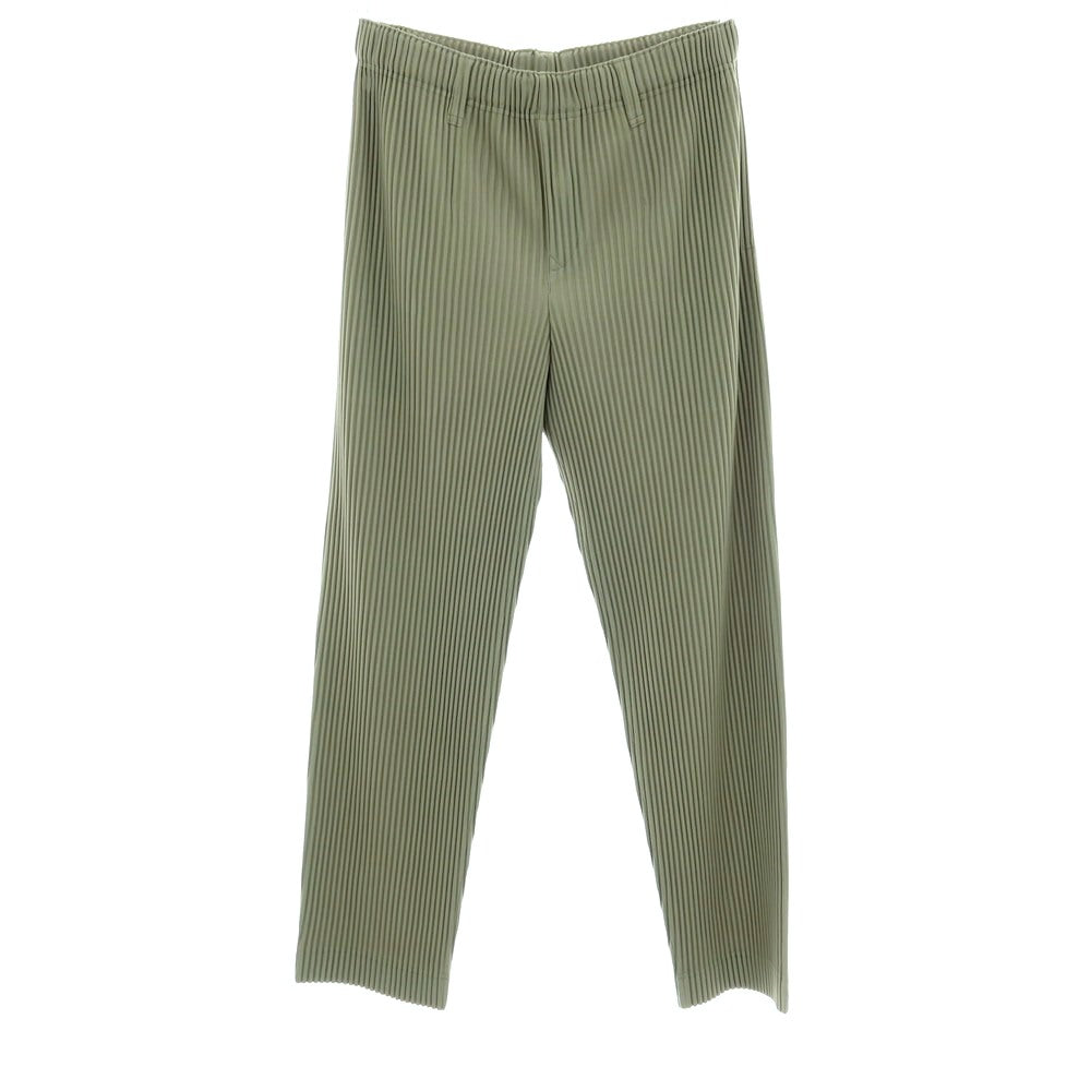 【中古】オム プリッセ イッセイミヤケ HOMME PLISSE ISSEY MIYAKE 2025年秋冬 ポリエステル系 プリーツ イージーパンツ グラスグリーン【サイズ表記なし（L位）】【 状態ランクA 】【 メンズ 】