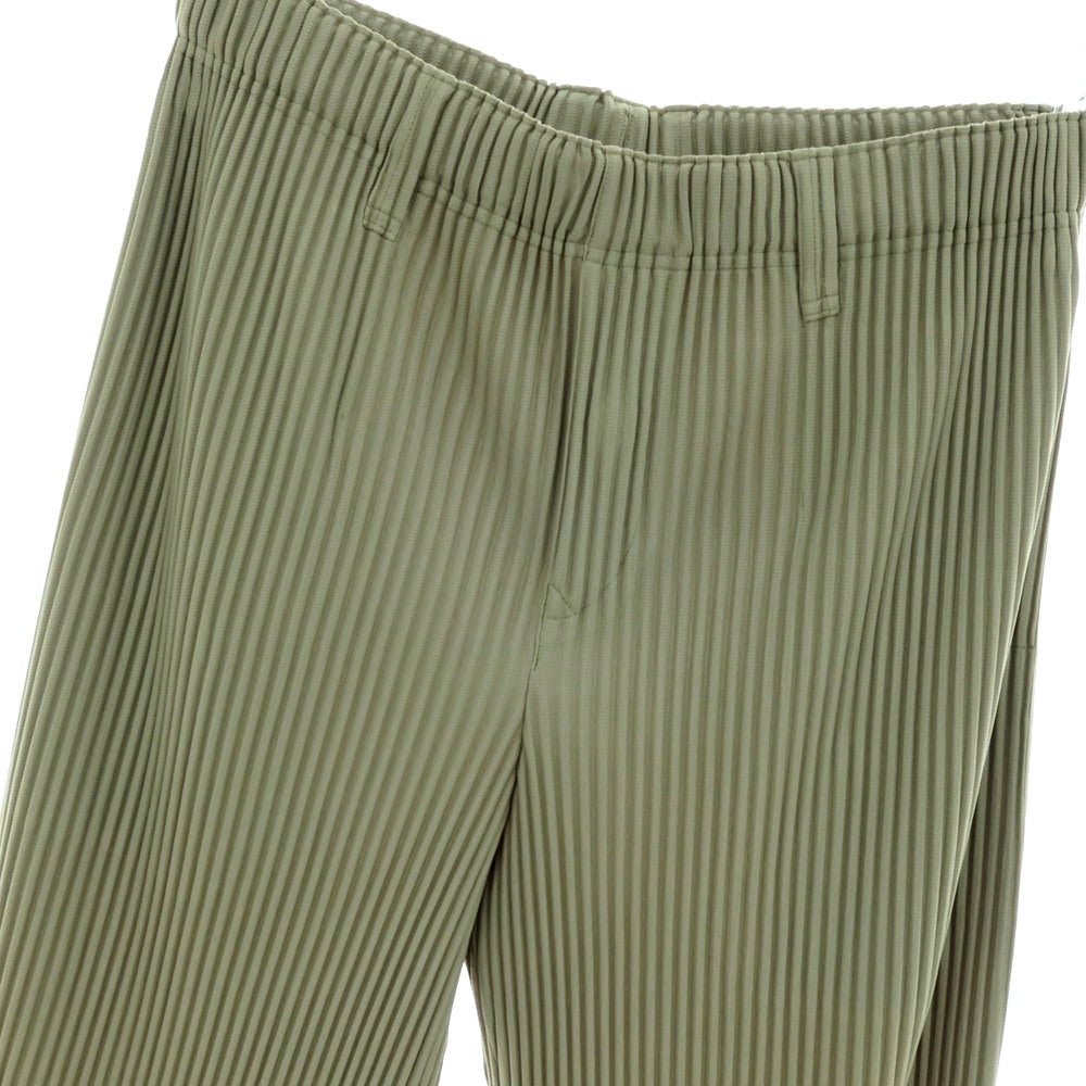 【中古】オム プリッセ イッセイミヤケ HOMME PLISSE ISSEY MIYAKE 2025年秋冬 ポリエステル系 プリーツ イージーパンツ グラスグリーン【 表記なし（L位） 】【 状態ランクA 】【 メンズ 】[APD]
