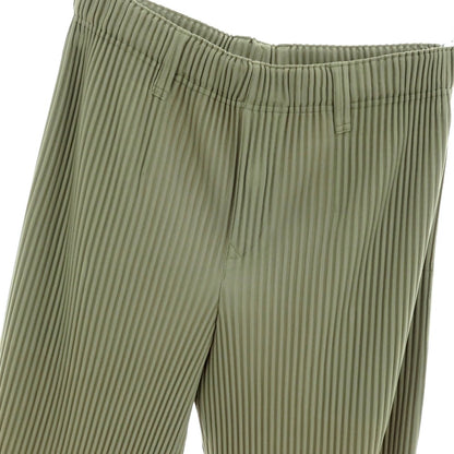 【中古】オム プリッセ イッセイミヤケ HOMME PLISSE ISSEY MIYAKE 2025年秋冬 ポリエステル系 プリーツ イージーパンツ グラスグリーン【 表記なし（L位） 】【 状態ランクA 】【 メンズ 】[APD]