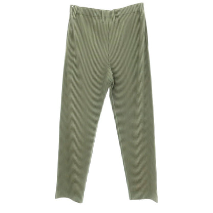 【中古】オム プリッセ イッセイミヤケ HOMME PLISSE ISSEY MIYAKE 2025年秋冬 ポリエステル系 プリーツ イージーパンツ グラスグリーン【 表記なし（L位） 】【 状態ランクA 】【 メンズ 】[APD]